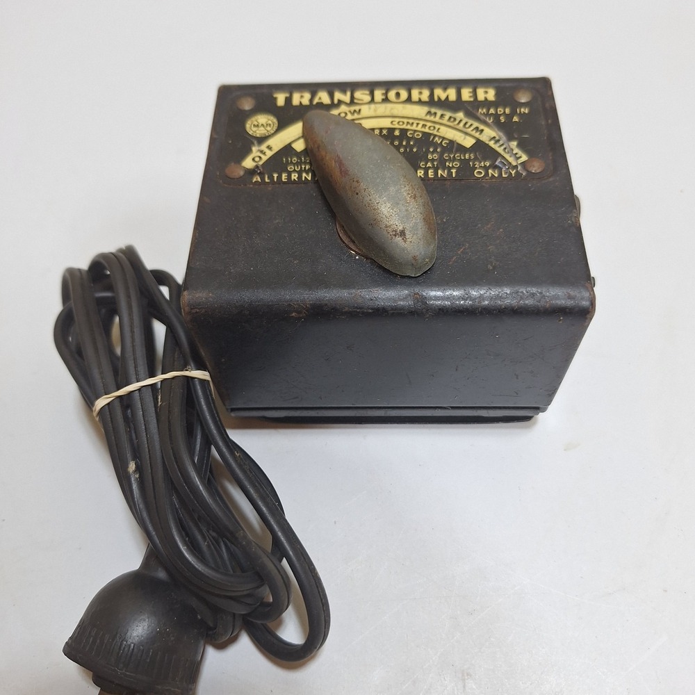 Vintage Marx No. 1249 Model Train Transformer 7-13V Made USA Untested